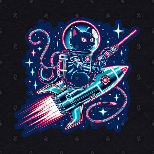 Cosmic Cat Explorer: Space Odyssey Illustration by diegotorres